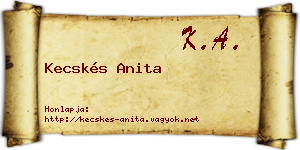 Kecskés Anita névjegykártya